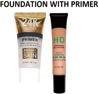 Maryville face makeup combo set foundation with primer perfect pack of 2(2 Items in the set)