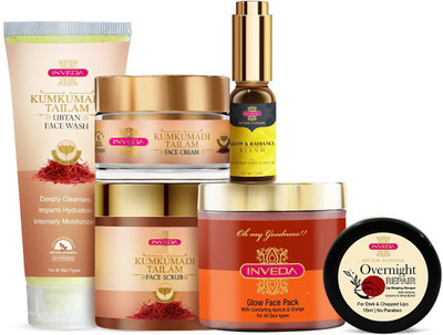 Inveda Luxury Kumkumadi Tailam Face & Body Kit(7 Items in the set)
