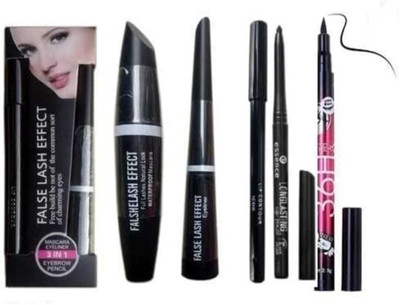 mkldsrh 3 in 1 kajal eyeliner mascara with 36 h eyeliner for eyes make up kit(2 Items in the set)