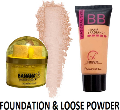 nn smooth and soft natural skin tone foundation with powder pack of 2(2 Items in the set)