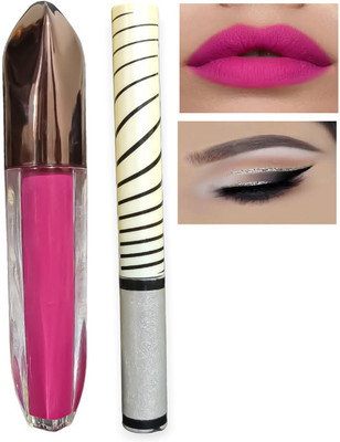 Luipui PINK LIPSTICK AND SILVER EYELINER PACK OF 2(1 Items in the set)
