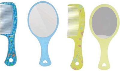 feelhigh Mini Hair Comb Hand Mirror Set for Women(2 Items in the set)