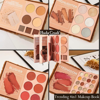 HUDA CRUSH Essential All in One 4 Pages Face Makeup Book Palette Combo Kit Set(1 Items in the set)