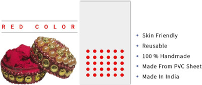 JANOST RED POWDER WITH PLAIN BINDI(2 Items in the set)