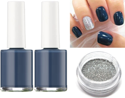 ADJD GLOSSY FINISH NAIL PAINT COMBO & MULTI USE MINI GILLITER(2 Items in the set)