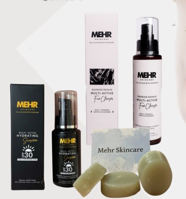 mehr skincare Skincare Combo: (Cleanser, Sunscreen SPF 30, and Soap)(3 Items in the set)