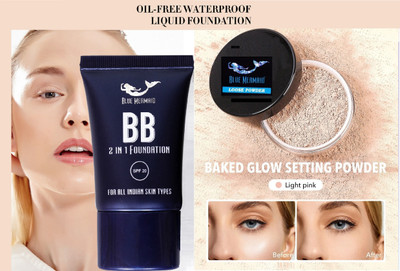 BLUEMERMAID Long Lasting Smooth Full Coverage Matte Natural Liquid Foundational(2 Items in the set)