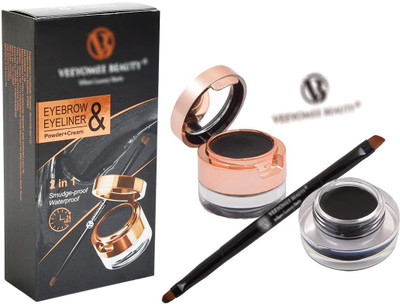 adbeni Eyebrow Pencil & Gel Eyeliner With Brush, Achieve Flawless Brow Definition 3.3 g(Black)