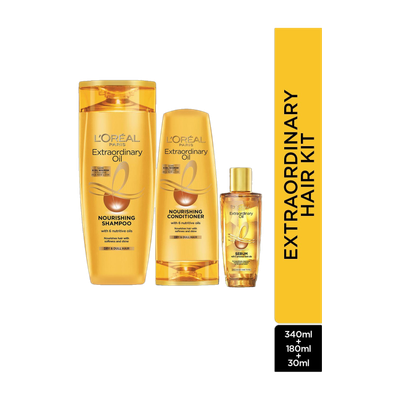 L'Oréal Paris Shampoo (340 ml) + Conditioner (175 ml) + Serum (30 ml)(3 Items in the set)