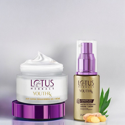 LOTUS HERBALS TRANSFORMING GEL CREME WITH ACTIVATING SERUM+CREME(2 Items in the set)