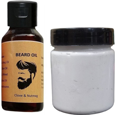 MYEONG Uneven Beard Oil And Hair Cream Styling Wax(2 Items in the set)