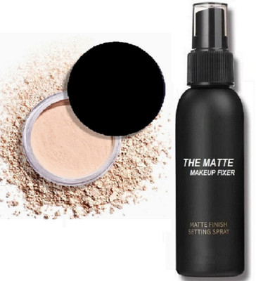 Latixmat LONG LASTING MAKEUP FIXER MATTE FINISH OIL CONTROL LOOSE POWDER FOR FULL COVERAGE(2 Items in the set)