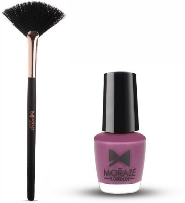 MORAZE Combo Pack Of Mini Nail Polish With Makeup Brush(2 Items in the set)