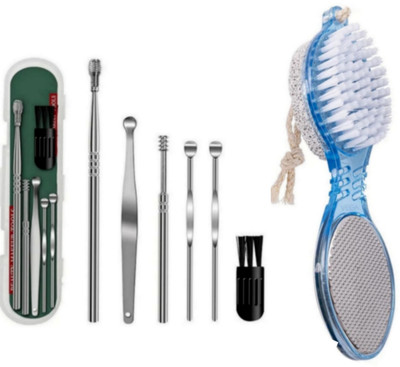 ghorela g 1 Ear Wax Remover Tool Set + 4in1 Pedicure Set (Pack of 2)(1 Items in the set)