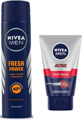 NIVEA Acne 100ml FW Fresh Power Deodrant(2 Items in the set)