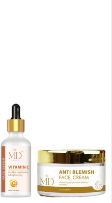 MD COSMETIC Combo of vitamin c serum & anti blemish face cream(2 x 40 ml)