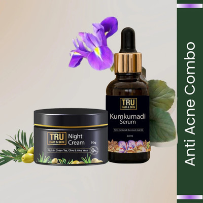 TRU HAIR & SKIN Kumkumadi Serum & Night Cream Combo(2 Items in the set)