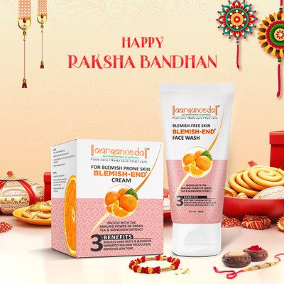 Aaryanveda Blemish Removal Cream & Blemish Face Wash Remove Dark Spots & Pigmentation Skin Care Fairness Combo(2 Items in the set)