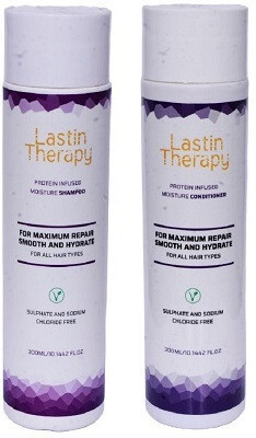 LASTIN THERAPY Keratin Protein Shampoo & Conditioner 300ml Each Pack Of 2 For Damage Repair and Smoothening & Hydrates Hair(2 Items in the set)