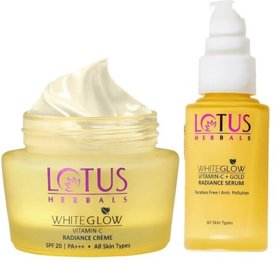 LOTUS HERBALS WhiteGlow VITAMIN-C SERUM 30ml with Vitamin-C Gel Creme 50g(2 Items in the set)