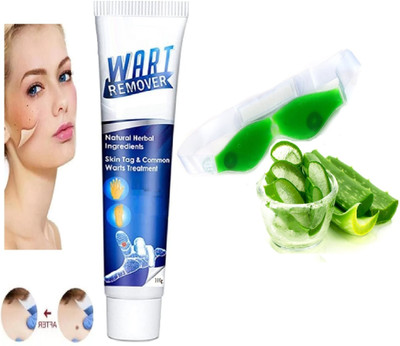Latixmat Aloe Gel Eye Sleeping Mask & Warts Remover Cream Extract Skin Face Tag(2 Items in the set)