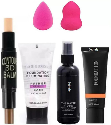 SHEFFO 2 IN 1 HIGHLIGHTER CONTOUR STICK Concealer (8GM) with matte FIXER and PRIMER(6 Items in the set)