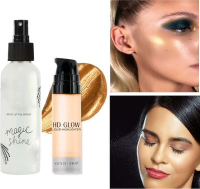 YAWI Long-Lasting Illuminator Liquid Highlighter + Makeup Fixer Spray Moisturizing Long Lasting(2 Items in the set) YAWI Long-Lasting Illuminator Liquid Highlighter + Makeup Fixer Spray Moisturizing Long Lasting(2 Items in the set)