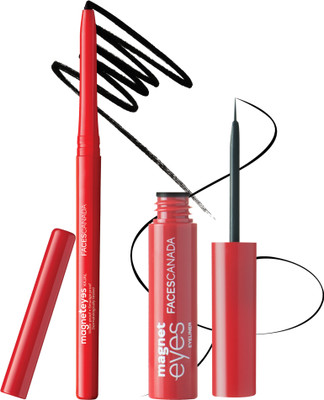 FACES CANADA Eye Combo - Magneteyes Kajal + Magneteyes Eyeliner(2 Items in the set)