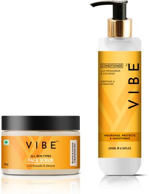 VIBE Revitalize Your Skin and Hair with our Face Scrub and Conditioner Combo(2 Items in the set)