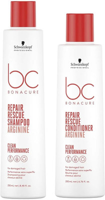 Schwarzkopf Professional Bonacure Peptide Repair Rescue Micellar Shampoo + Conditioner - For Dry & Damaged Hair (2 Items in the set)(2 Items in the set)