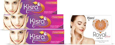 KISRA Pimple Care Cream & Royal Heart Soap(3 Items in the set)