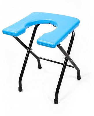 house of common Commode Stool/Commode Chair/Commode Seat Foldable Stool for unisex/ADULT Commode Chair(Blue)