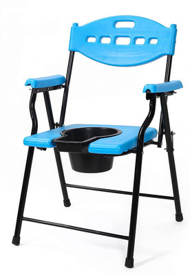 AMANANDBROTER Commode Chair(Blue)