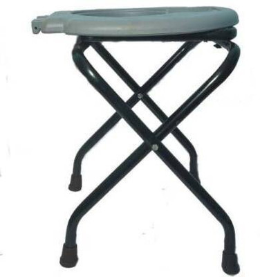 Ulike Imported Folding Commode Stool For Disable Person (Light Weight & Heavy Duty) Commode Chair(Grey, Black)