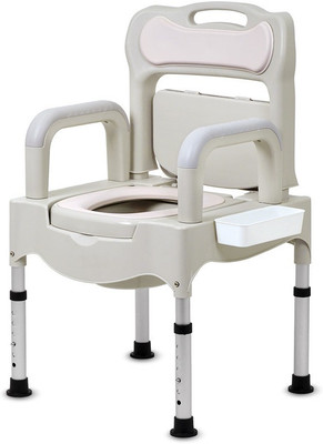 KosmoCare KosmoCare Aluminum Bedside commode Chair for Elderly and Handicap People Commode Chair(Beige)