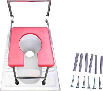 Sr Biotech WALL MOUNT COMMODE STOOL STIANLESS STEEL MATERIAL Commode Chair(Multicolor)