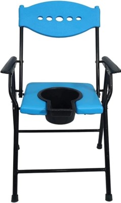 painless expert cammod chair Commode Shower Chair(Black, Blue)