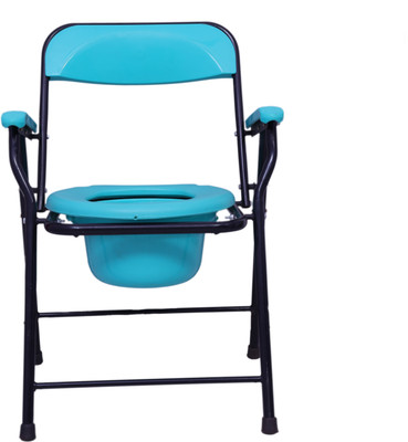 HELP CENTER kc214 Adjustable Commode Shower Chair Commode Chair(Green)