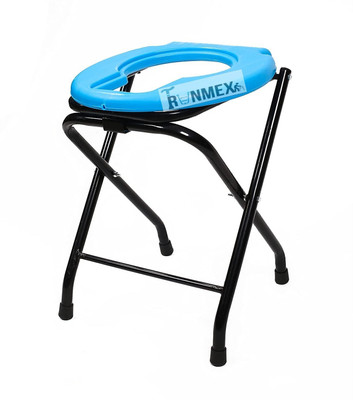 RUNMEX Commode Chair(Blue)
