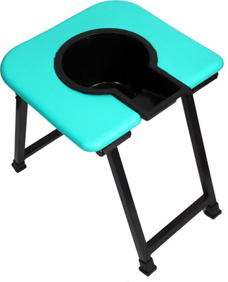 RADIANT TRADERS Imported Folding Commode Stool For Disable Person (Light Weight & Heavy Duty) ( Aqua Green) Commode Chair(Black, Green)
