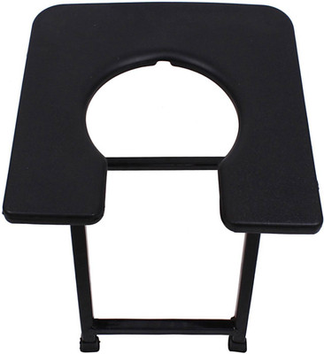 annuva Foldable with anti skid rubber legs Commode Chair(Black)
