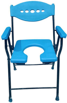 Mayank Commode Stool/Commode Chair/Commode Seat Foldable Stool for unisex/ADULT Commode Chair(Blue, Black)