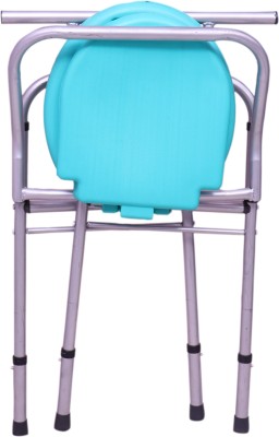 RELIES STORE Western Toilet Seat Anti Skid Commode Walker 2 in One (Commode Chair and Walker) Commode Chair(Grey, Blue)