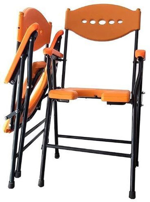 cutfine Commode Stool/Commode Chair/Commode Seat Foldable Stool for unisex/ADULT toilet Commode Shower Chair(Orange)