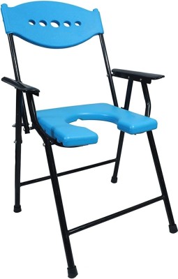 Aman Enterprises blue chair Commode Chair(Blue, Black)