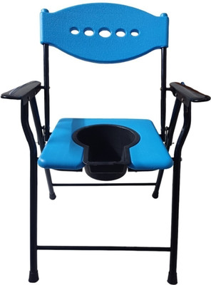 painless expert cammode chair Commode Chair(Blue, Black)