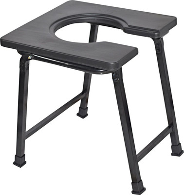 ComportSpa Medical bedside folding toilet chair for patient,Disabled And Pregnant Woman Commode Chair(Black)