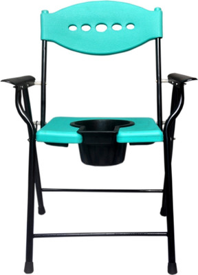 SHARMA TRADER ST02G Commode Chair(Green, Black)