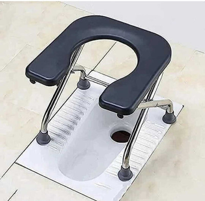 storewellcare Commode Shower Chair(Black, Steel)