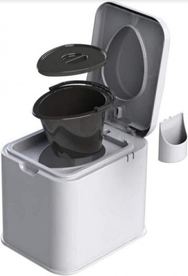 Mobility Junction Supremo Absolute Easy To Use Portable Commode/Toilet Seat Easy To Carry Commode Chair(White)